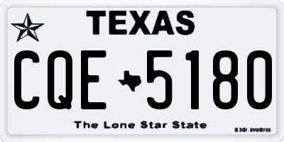 TX license plate CQE5180