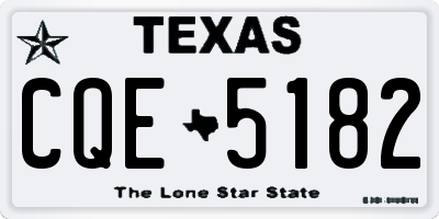 TX license plate CQE5182