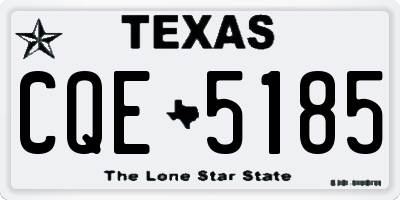 TX license plate CQE5185