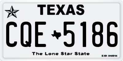 TX license plate CQE5186