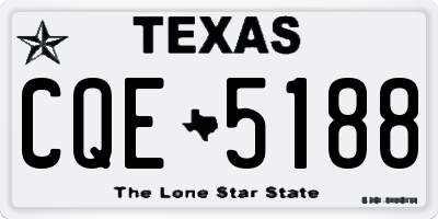 TX license plate CQE5188