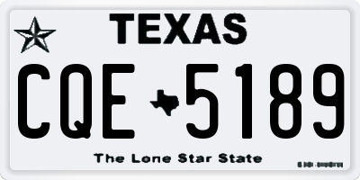 TX license plate CQE5189