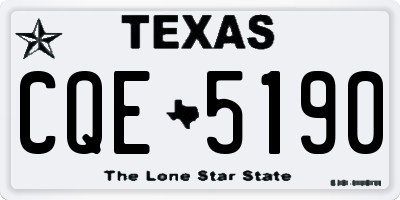 TX license plate CQE5190