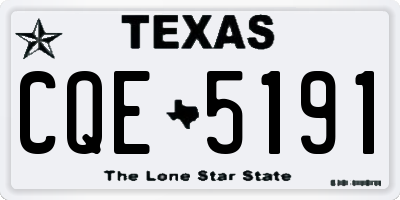 TX license plate CQE5191