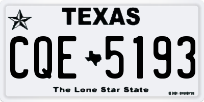 TX license plate CQE5193