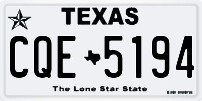 TX license plate CQE5194