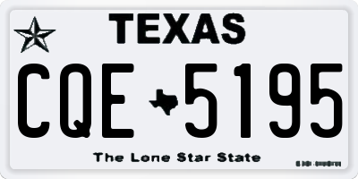 TX license plate CQE5195