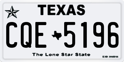 TX license plate CQE5196