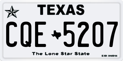 TX license plate CQE5207