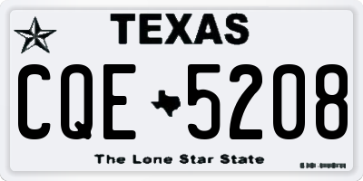 TX license plate CQE5208
