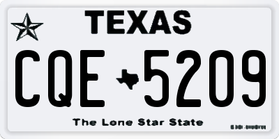 TX license plate CQE5209