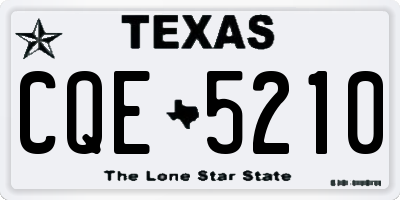 TX license plate CQE5210