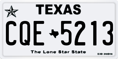 TX license plate CQE5213