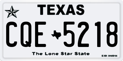 TX license plate CQE5218