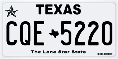 TX license plate CQE5220