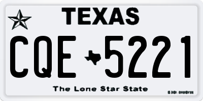 TX license plate CQE5221