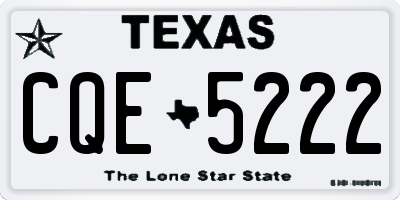 TX license plate CQE5222