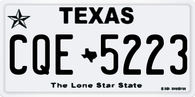 TX license plate CQE5223