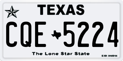 TX license plate CQE5224