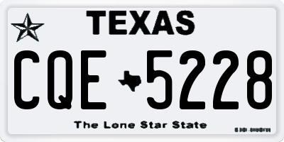 TX license plate CQE5228