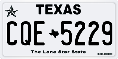 TX license plate CQE5229