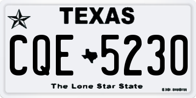 TX license plate CQE5230