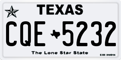TX license plate CQE5232