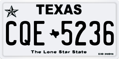 TX license plate CQE5236