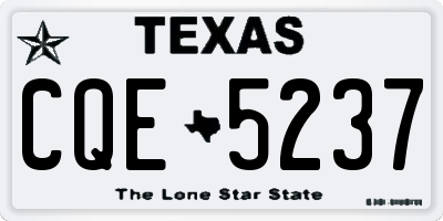 TX license plate CQE5237