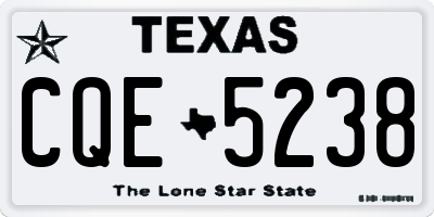TX license plate CQE5238