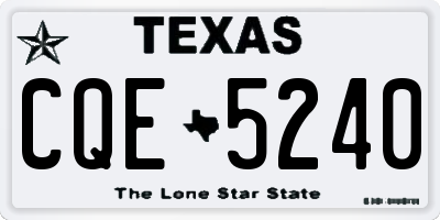TX license plate CQE5240