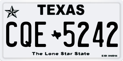 TX license plate CQE5242
