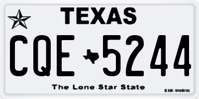 TX license plate CQE5244