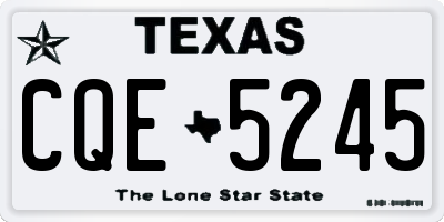 TX license plate CQE5245