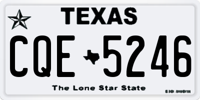 TX license plate CQE5246