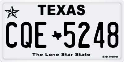 TX license plate CQE5248