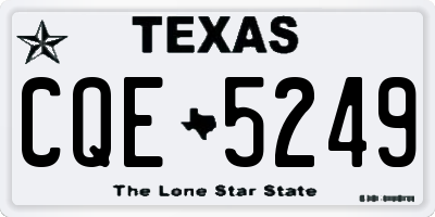 TX license plate CQE5249