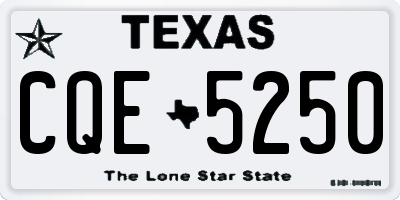 TX license plate CQE5250