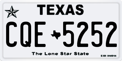 TX license plate CQE5252
