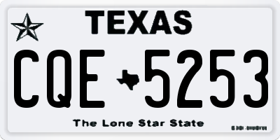 TX license plate CQE5253