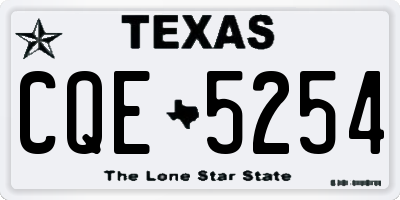 TX license plate CQE5254