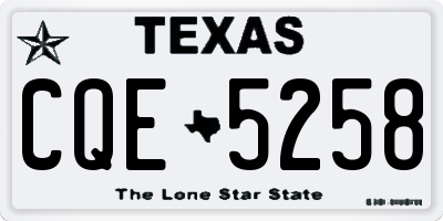 TX license plate CQE5258