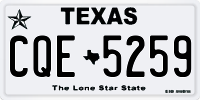 TX license plate CQE5259