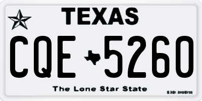 TX license plate CQE5260