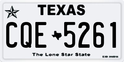TX license plate CQE5261