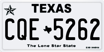 TX license plate CQE5262