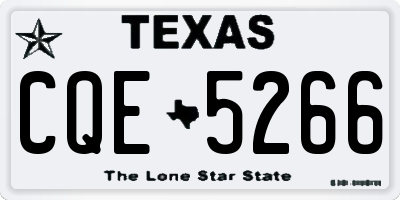 TX license plate CQE5266