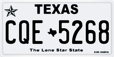 TX license plate CQE5268