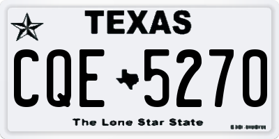TX license plate CQE5270