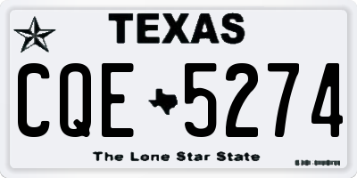 TX license plate CQE5274